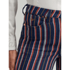 Wrangler Womens Lainey Wilson Striped Flare Jeans Yarn Dye Blue
