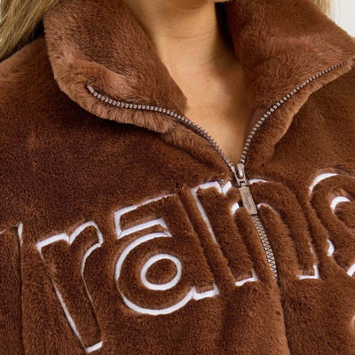 Wrangler Womens Logo Fuzzy Zip Jacket