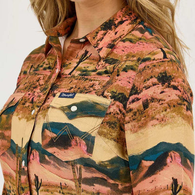 Wrangler Womens Desert Print Western Shirt