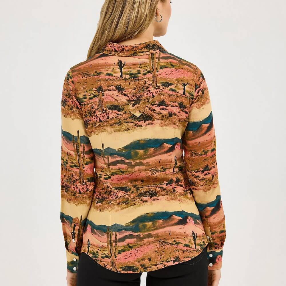 Wrangler Womens Desert Print Western Shirt