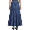 Wrangler Womens Long Tiered Denim Skirt