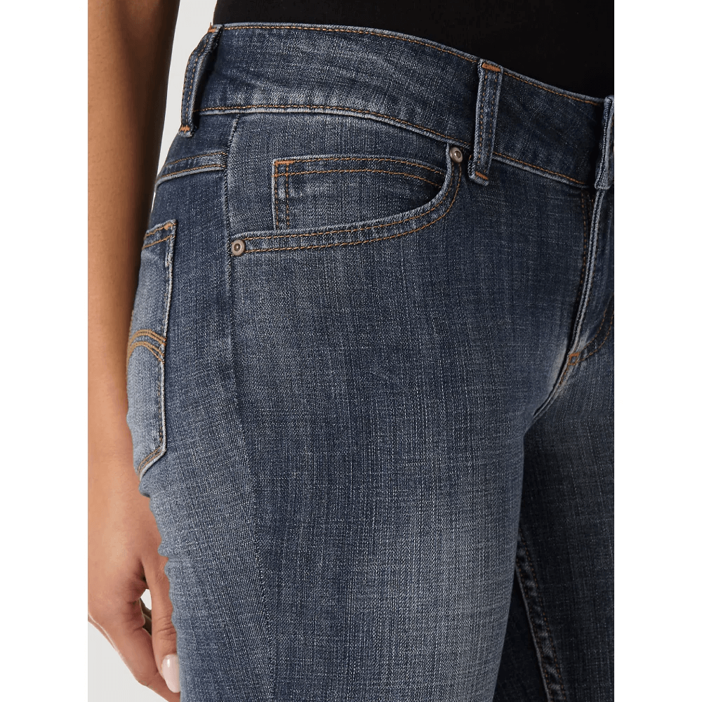 Wrangler Womens Mid Rise Bootcut Jeans In AH Wash - 1009MWZAH