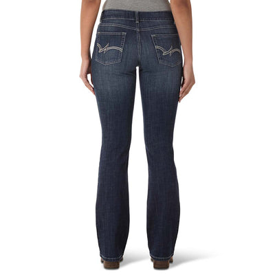Wrangler Womens Mid Rise Bootcut Jeans In DO Wash - 1009MWZDO