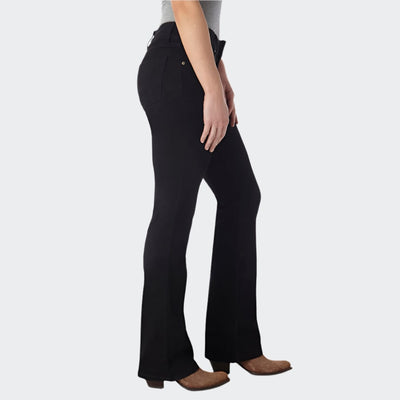 Wrangler Womens Midrise Bootcut Jeans In Black