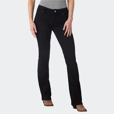 Wrangler Womens Midrise Bootcut Jeans In Black