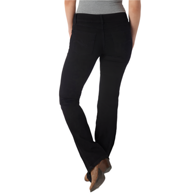 Wrangler Womens Midrise Bootcut Jeans In Black - 1009MWZBK