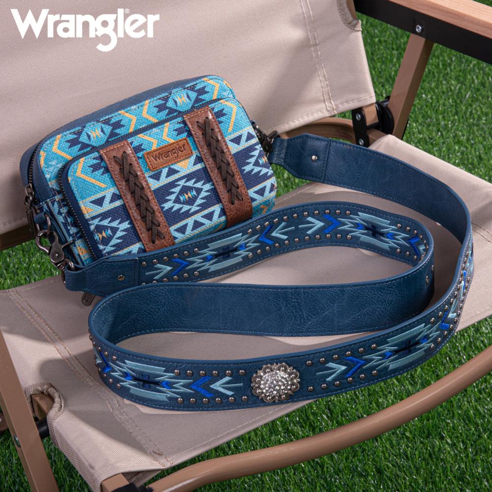 Wrangler Womens Navy Crossbody Aztec Bag