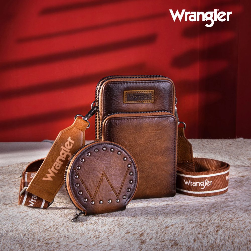 Wrangler Womens Phone Wallet Crossbody With Coin Pouch