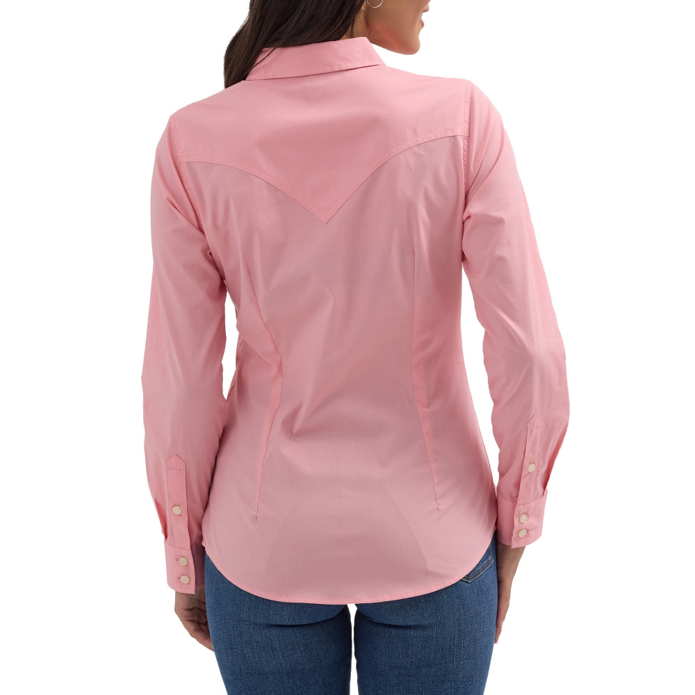 Wrangler Womens Pink Western Shirt - 112358016
