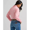 Wrangler Womens Sierra Western Slim Button Shirt Peony - 112358016