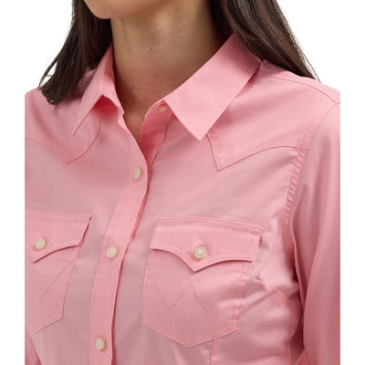 Wrangler Womens Pink Western Shirt - 112358016