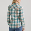 Wrangler Womens Plaid Slim Western Shirt