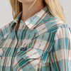 Wrangler Womens Plaid Slim Western Shirt