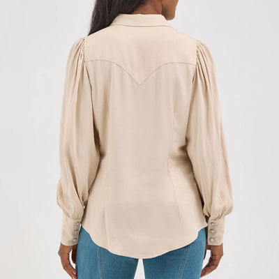 Wrangler Womens Poet Sleeve Western Shirt