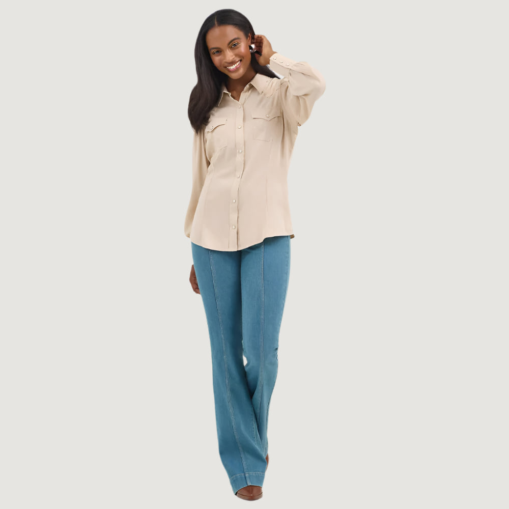 Wrangler Womens Poet Sleeve Western Shirt