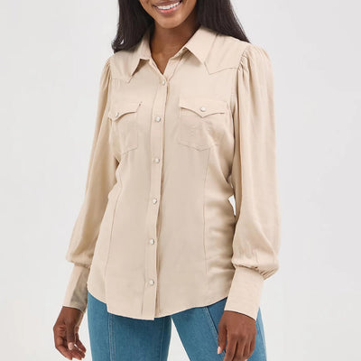 Wrangler Womens Poet Sleeve Western Shirt