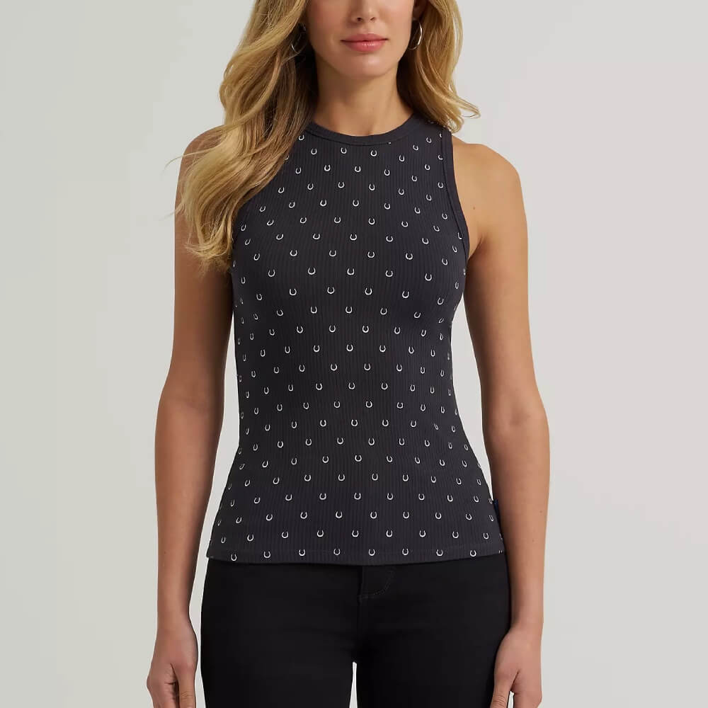 Wrangler Womens Printed Slim Goddess Tank Top
