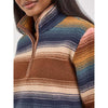 Wrangler Womens Retro Quarter-Zip Pullover Sunset Stripe