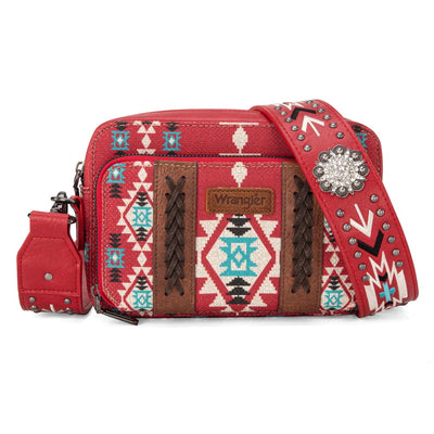 Wrangler Womens Green Crossbody Aztec Bag