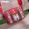 Wrangler Womens Green Crossbody Aztec Bag