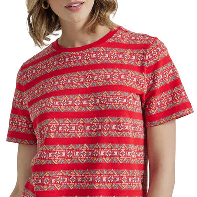 Wrangler Womens Red Print T-Shirt