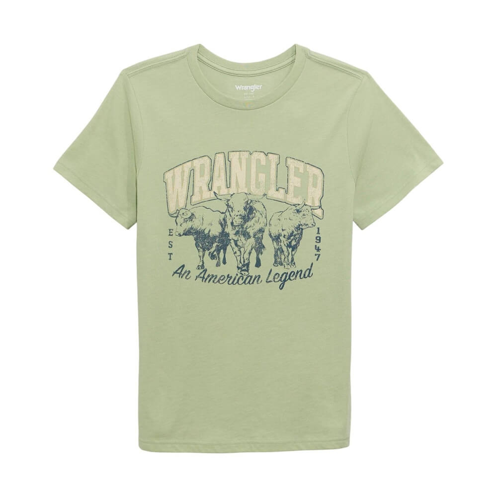 Wrangler Womens Regular T-Shirt Laurel Green Heather - 112372991