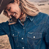 Wrangler Womens Relaxed Western Shirt Denim Dress - 112373761