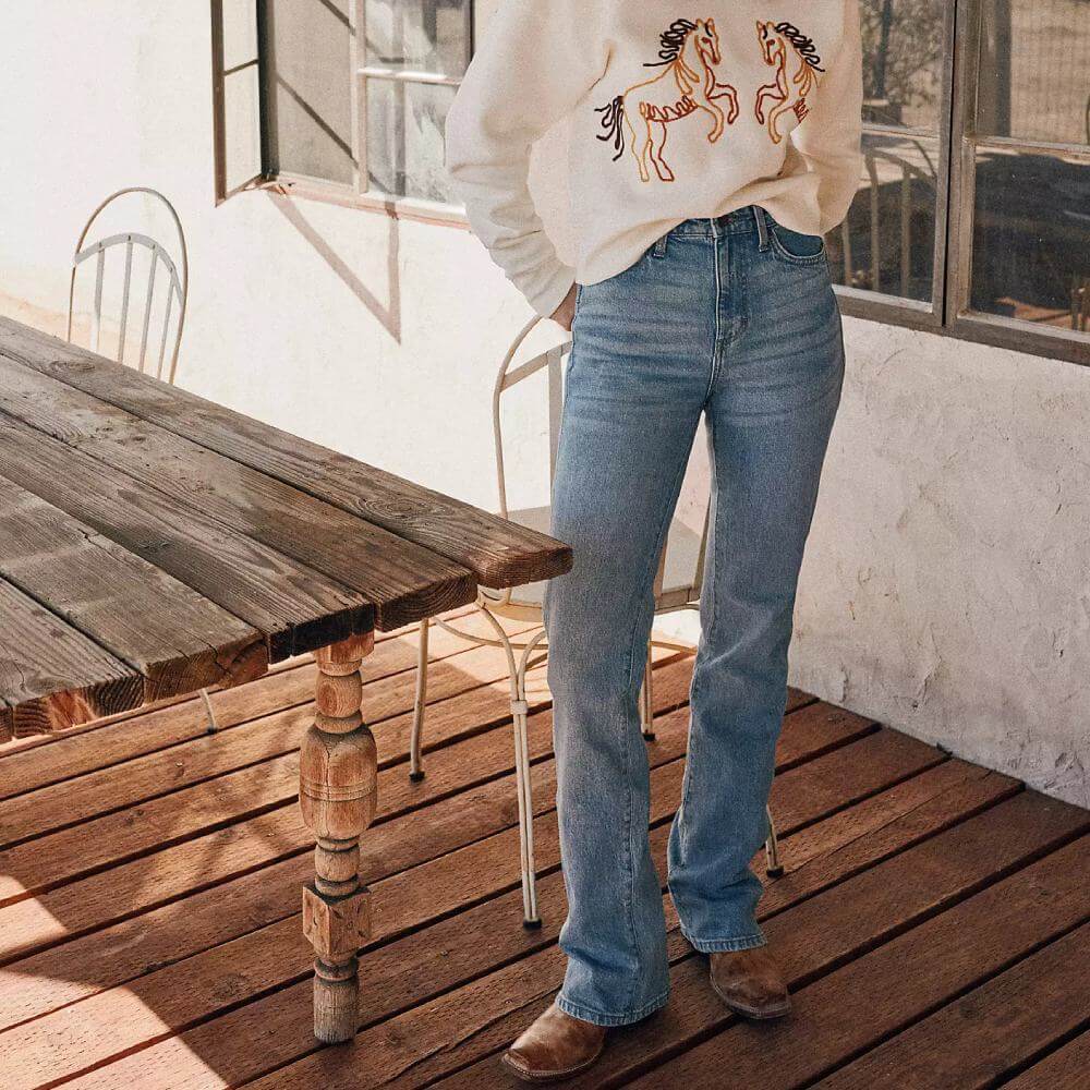 Wrangler Womens Retro Bailey High Rise Bootcut Jeans Erin - 112375242