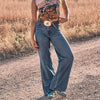 Wrangler Womens Retro Bailey High Rise Wide leg Jeans Yvette - 112359363