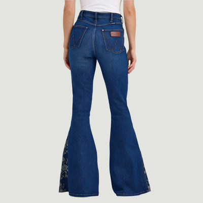 Wrangler Womens Retro Bailey Pieced Trumpet Flare Jeans