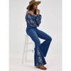 Wrangler Womens Retro Bailey Pieced Trumpet Flare Jeans