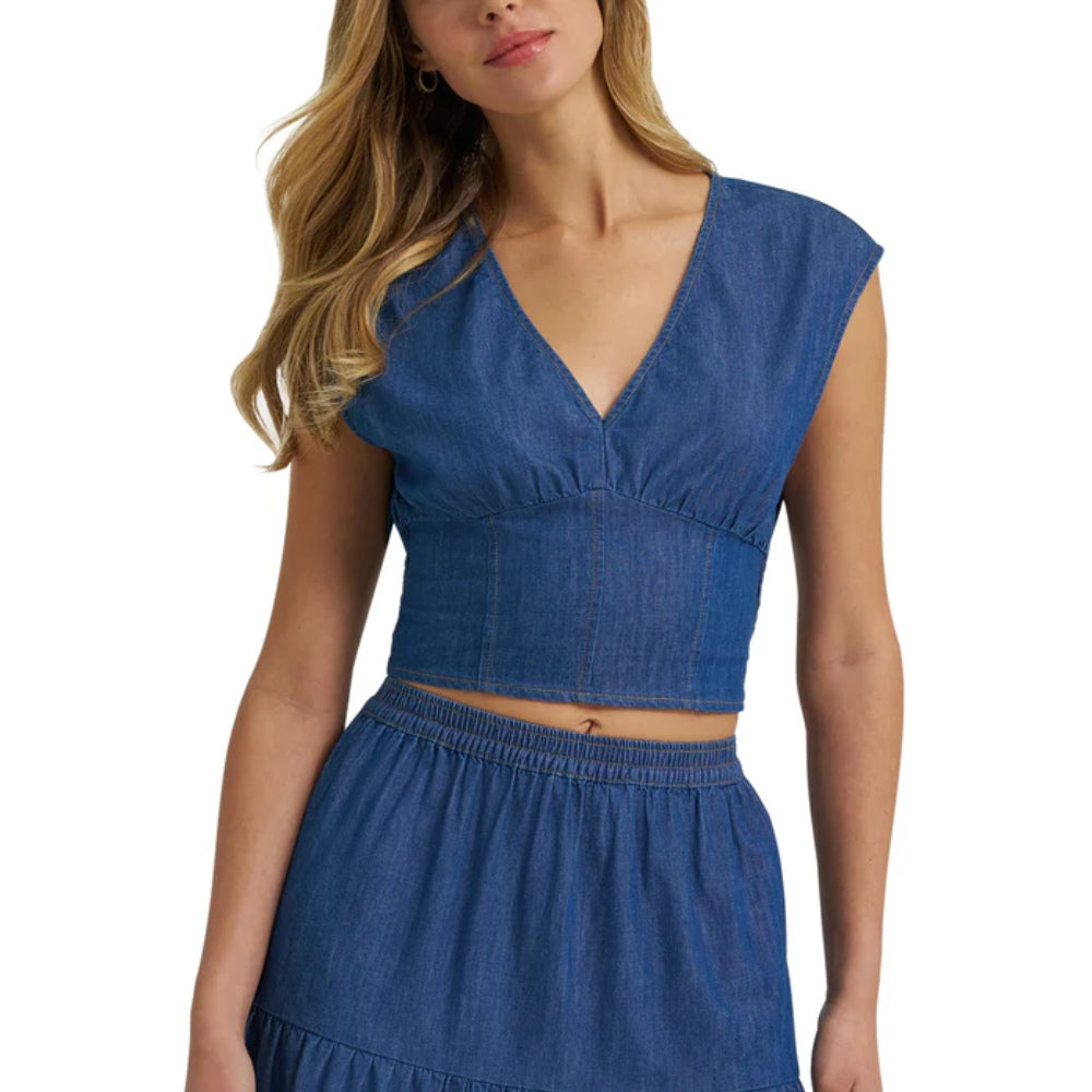 Wrangler Womens Retro Denim Blouse