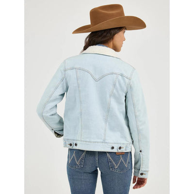 Wrangler Womens Retro Denim Jacket Bleached Denim - 112317322