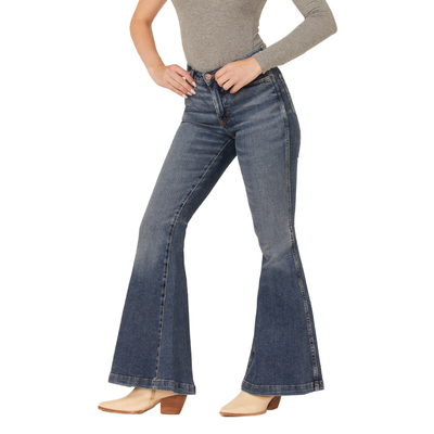 Wrangler Womens Retro High Rise Flare Jeans