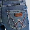Wrangler Womens Retro Mae Bootcut Jeans Deadwood Blue - Medium - 09MWZDW