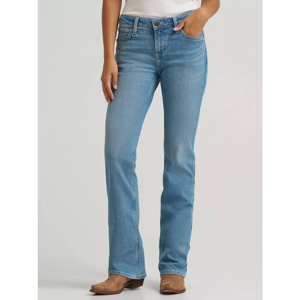 Wrangler Womens Retro Mae Mid Rise Bootcut Jeans - 112375025