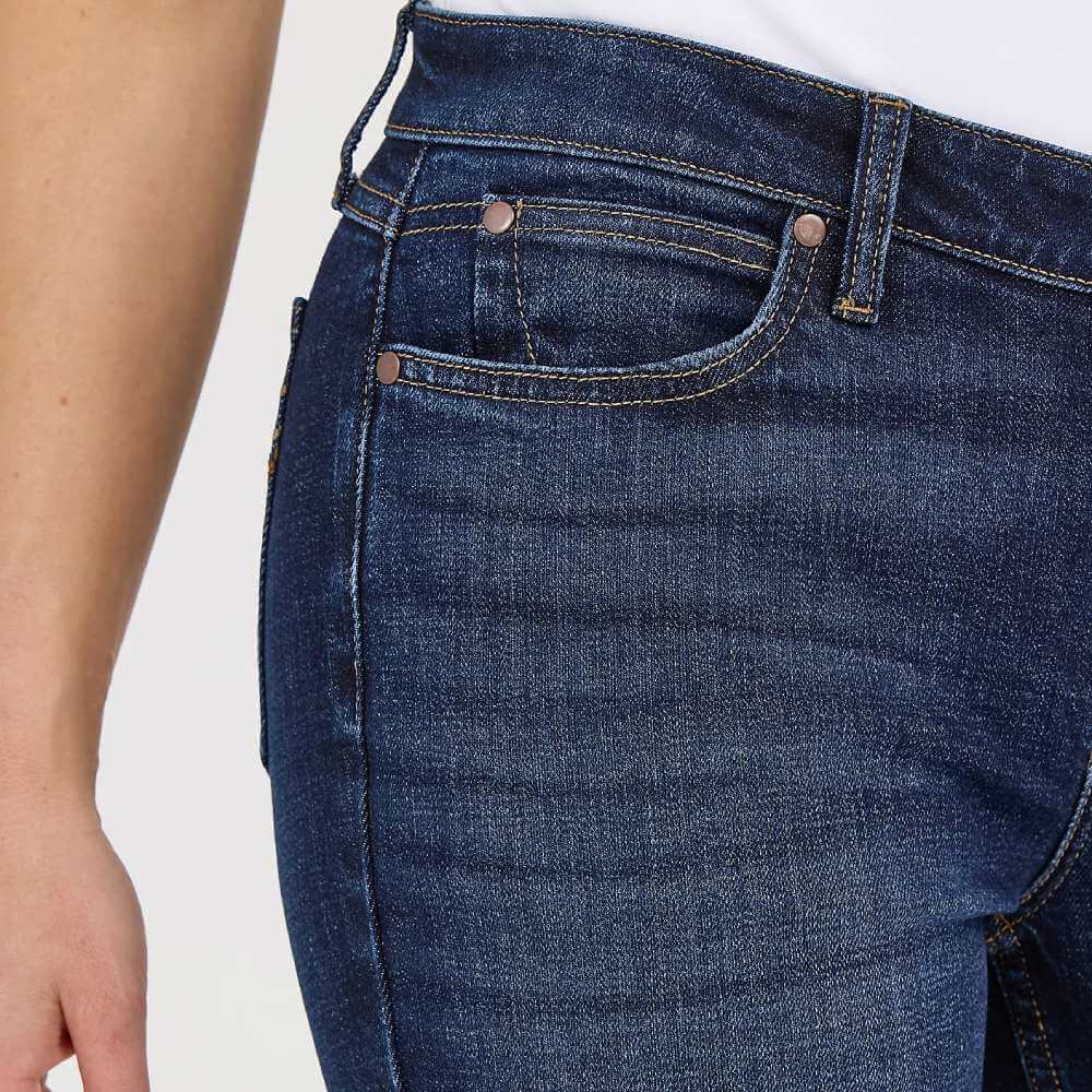 Wrangler Womens Retro® Mae Mid Rise Bootcut Jeans Alayna (Blue-Dark) - 112371907