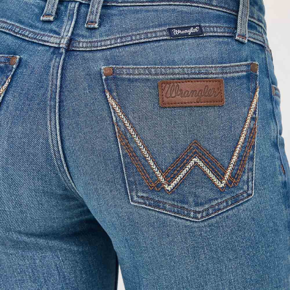 Wrangler Womens Retro Mae Mid Rise Bootcut Jeans