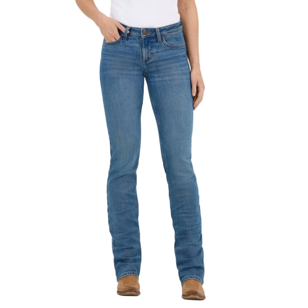 Wrangler Womens Retro Mae Mid Rise Bootcut Jeans Dahlia - 112371906