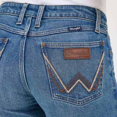 Wrangler Womens Retro Mae Mid Rise Bootcut Jeans Dahlia - 112371906