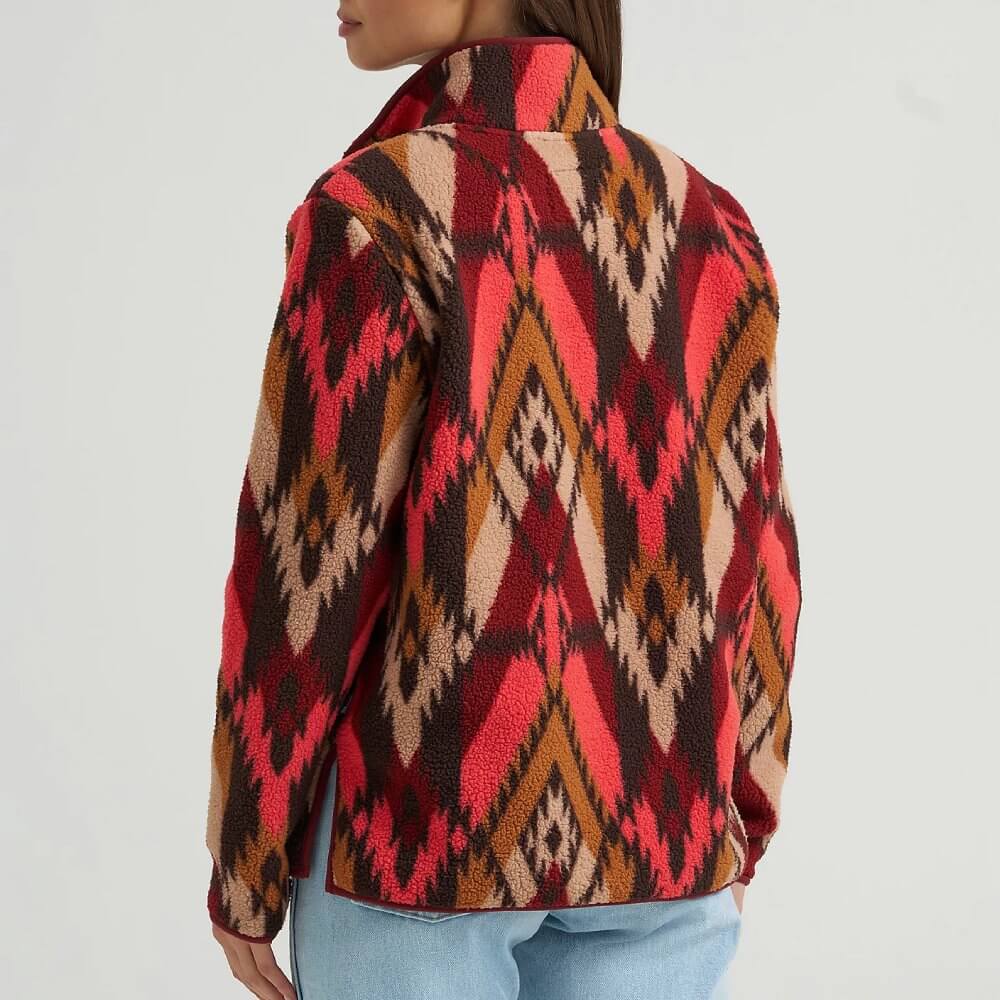 Wrangler Womens Retro® Quarter-Zip Pullover Burgundy Flame - 112371633