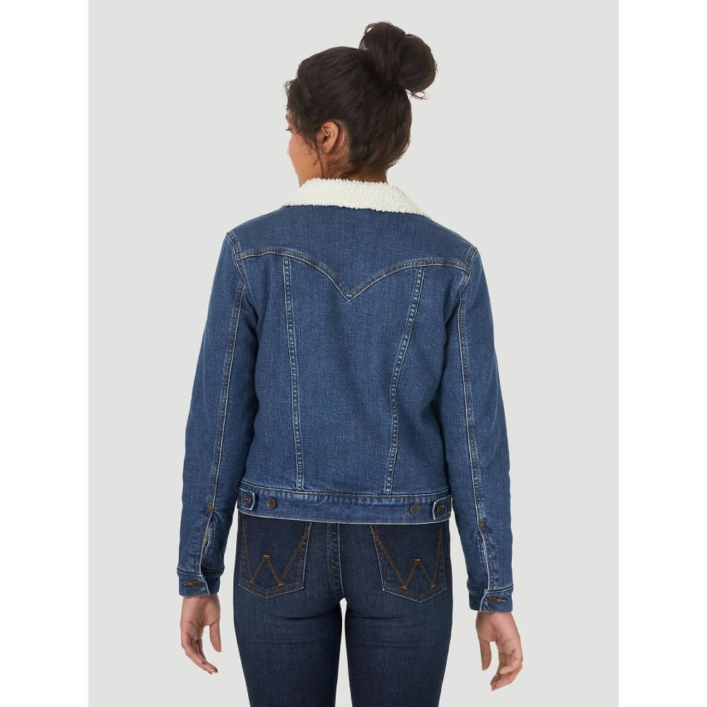 Wrangler Womens Retro Sherpa Denim Jacket