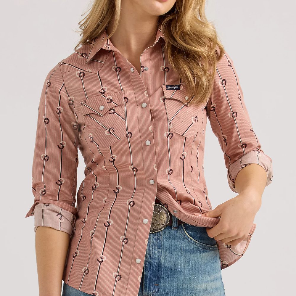 Wrangler Womens Retro Stripe Western Shirt