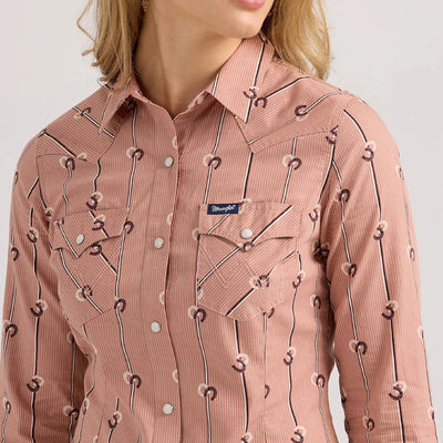 Wrangler Womens Retro Stripe Western Shirt