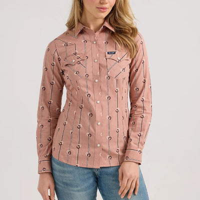 Wrangler Womens Retro Stripe Western Shirt