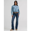 Wrangler Womens Ultimate Riding Willow Bootcut Jeans Lovette Blue Dark - WRW60LE