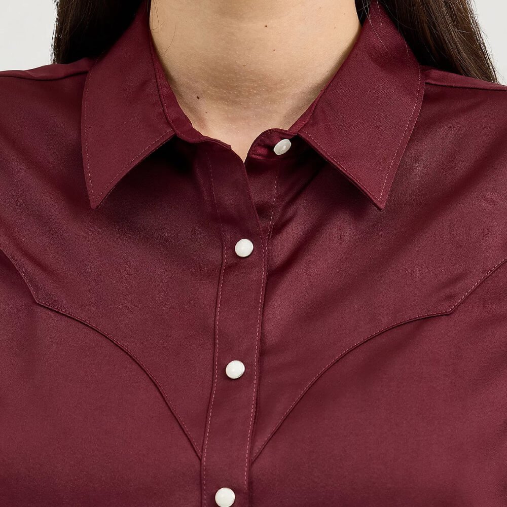 Wrangler Womens Satin Rodeo Blouse