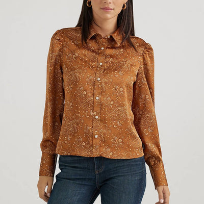 Wrangler Womens Satin Rodeo Shirt