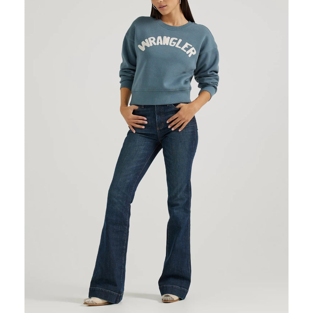 Wrangler Womens Shabby Logo Sweatshirt