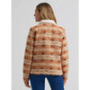 Wrangler Womens Sherpa Lined Jacquard Print Jacket Tan - 112382786